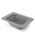 Passoire pliable gris anthracite - 37x26x4 cm