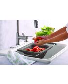 Passoire pliable gris anthracite - 37x26x4 cm