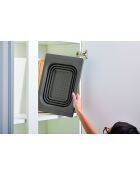 Passoire pliable gris anthracite - 37x26x4 cm