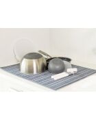 Set mit 2 Abtropfmatten, ideal für anthrazitgraue Arbeitsplatten und Abtropfbretter, 0,3 x 43,5 x 71 cm