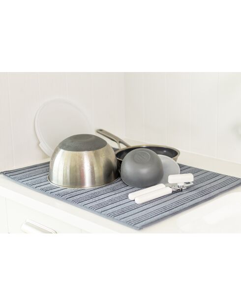 Set mit 2 Abtropfmatten, ideal für anthrazitgraue Arbeitsplatten und Abtropfbretter, 0,3 x 43,5 x 71 cm