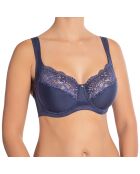 Dunkelblauer Soft-BH Viktoria mit Bügeln
