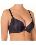 Evelen schwarzer Hartschalen-Push-up-BH
