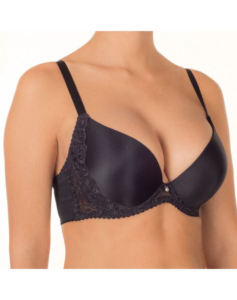 Evelen schwarzer Hartschalen-Push-up-BH