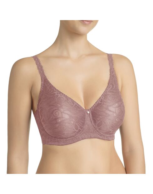 Soutien-gorge moulé à armatures et bonnets souples Mary-Anna rose de café