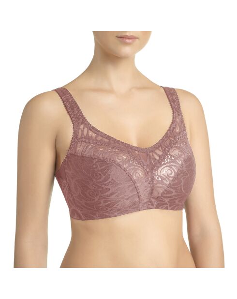 Soutien-gorge sans armatures Mary-Anna rose de café