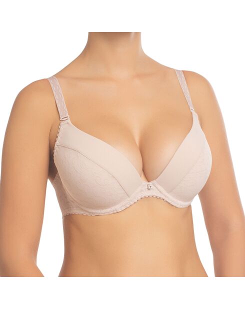 Dee-Dee Push-up-BH aus silberfarbener Pfingstrose