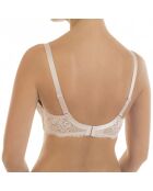 Viktoria Push-up-BH mit Bügel in Pfingstrosenform, silberfarben