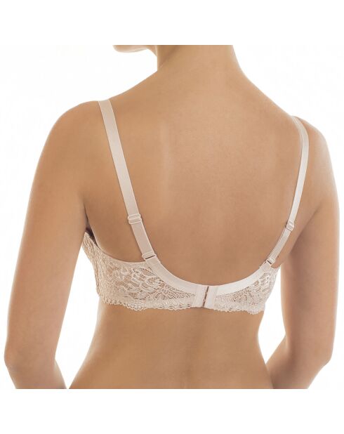 Viktoria Push-up-BH mit Bügel in Pfingstrosenform, silberfarben