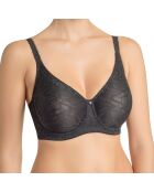 Soutien-gorge moulé à armatures et bonnets souples Mary-Anna noir