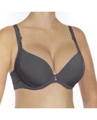 Sujetador push-up Elizabeth de concha dura antracita