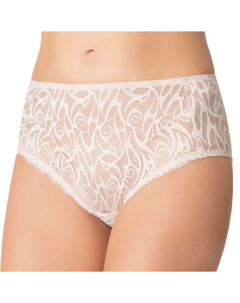 Mary-Anna silberner Slip mit Pfingstrosenmotiv
