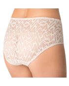 Mary-Anna silberner Slip mit Pfingstrosenmotiv