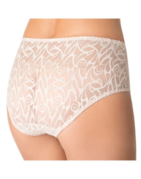 Mary-Anna silberner Slip mit Pfingstrosenmotiv