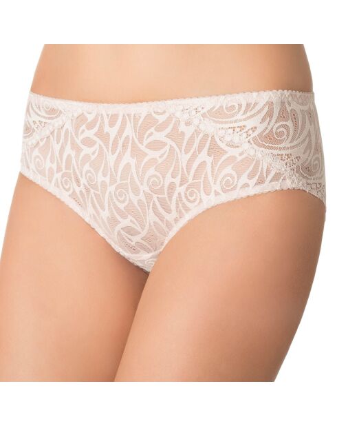 Mary-Anna silberner Slip mit Pfingstrosenmotiv