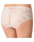 Mary-Anna silberner Slip mit Pfingstrosenmotiv