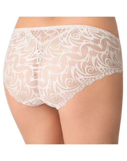 Mary-Anna silberner Slip mit Pfingstrosenmotiv