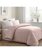 Copriletto trapuntato in cotone rosa Ranforce King, 240 x 220 cm