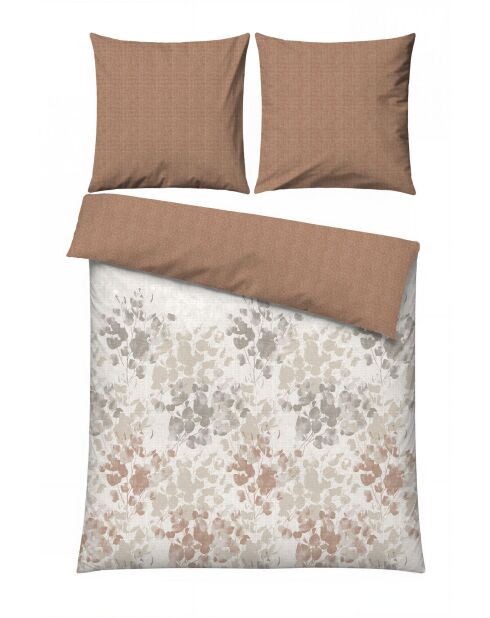 Set copripiumino king size in cotone satinato Blatt Grey, 240 x 220 cm