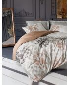 Set copripiumino king size in cotone satinato Blatt Grey, 240 x 220 cm