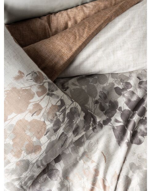 Set copripiumino king size in cotone satinato Blatt Grey, 240 x 220 cm