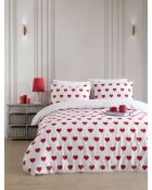 Ensemble de housse de couette King en coton Chole blanc - 240 x 220 cm