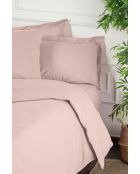 Ensemble de housse de couette Ranforce King en coton rose poudré - 240 x 220 cm