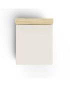 Lenzuolo con angoli elasticizzati Ranforce King in cotone crema - 160 x 200 cm