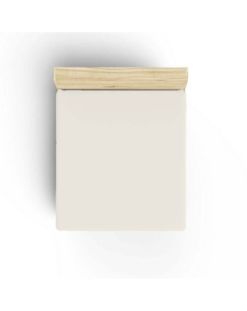 Ranforce King Spannbetttuch aus Baumwolle, 160 x 200 cm, cremefarben