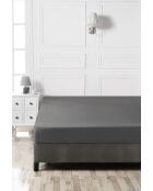 Lenzuolo con angoli elasticizzati Ranforce King in cotone antracite, 160 x 200 cm