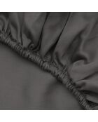 Lenzuolo con angoli elasticizzati Ranforce King in cotone antracite, 160 x 200 cm