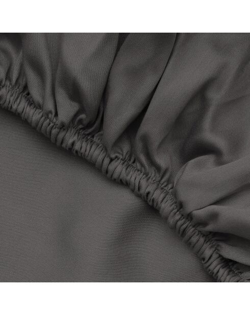 Lenzuolo con angoli elasticizzati Ranforce King in cotone antracite, 160 x 200 cm
