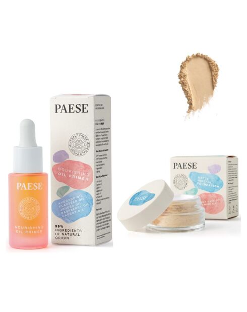 Duo Vegan Mattifying Mineral Foundation 7 g und feuchtigkeitsspendendes Öl 30 ml -