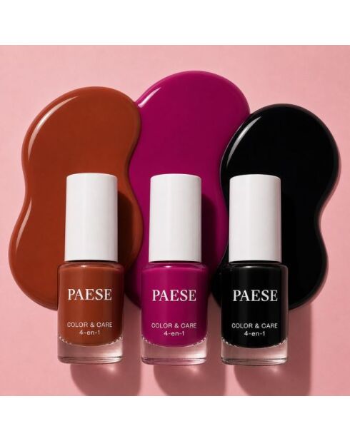 Trio di smalti per unghie 4 in 1 COLOR & CARE - 3 x 5,5 ml - 3 tonalità