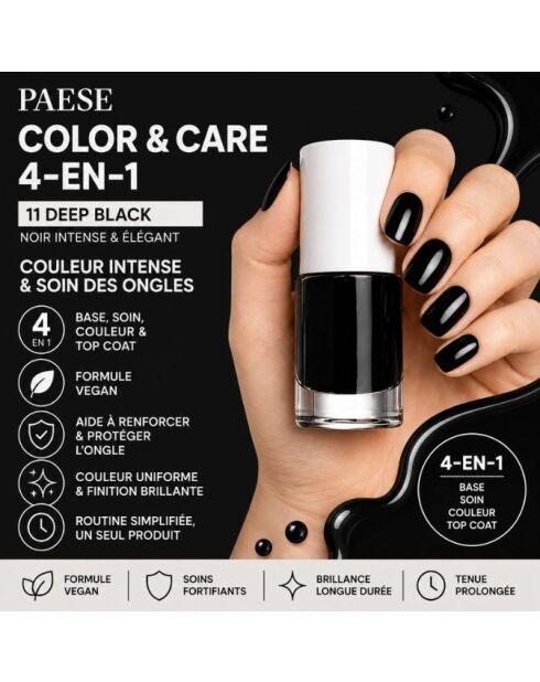 Trio di smalti per unghie 4 in 1 COLOR & CARE - 3 x 5,5 ml - 3 tonalità