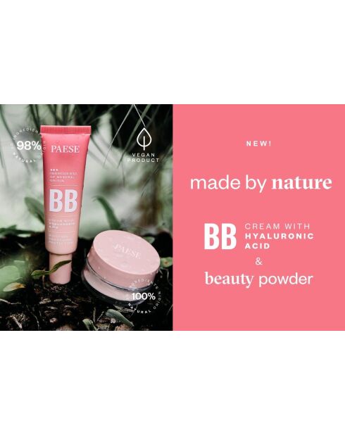 Duo BB-crème met hyaluronzuur 30 ml en schoonheidspoeder 10 g -