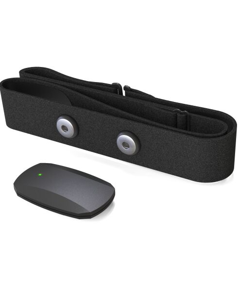Met Bluetooth en ANT+ verbonden hartsensor, zwart