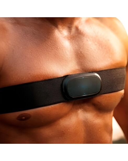Met Bluetooth en ANT+ verbonden hartsensor, zwart