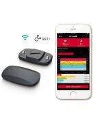 Met Bluetooth en ANT+ verbonden hartsensor, zwart