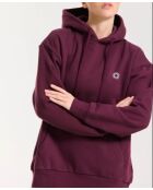 Burgunderfarbener Kapuzenpullover Tara aus Baumwolle
