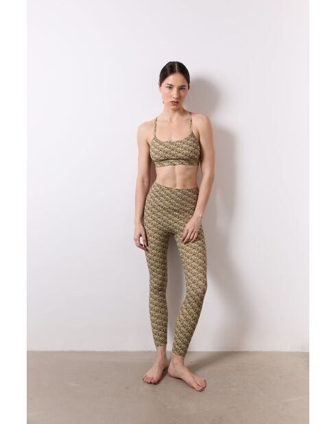 Beige legging met bandana en ster