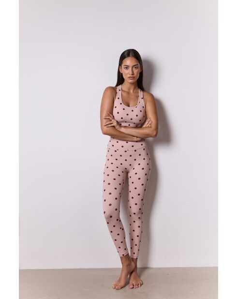 Legging Sofia in Rosa/Braun