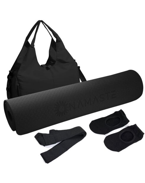 Zwart ontdekkingspakket voor yoga en fitness