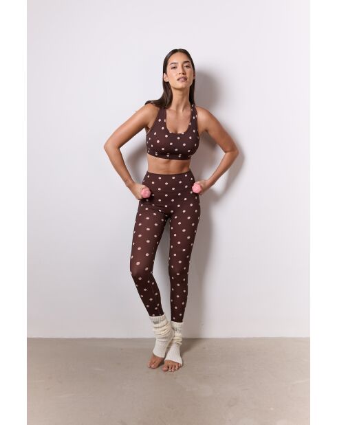 Legging Sofia in Braun/Rosa