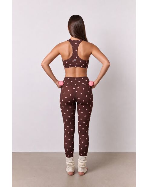 Legging Sofia in Braun/Rosa