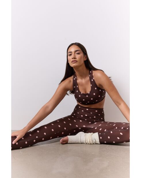 Legging Sofia in Braun/Rosa