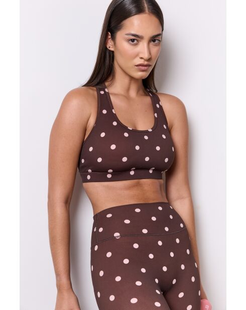 Legging Sofia in Braun/Rosa