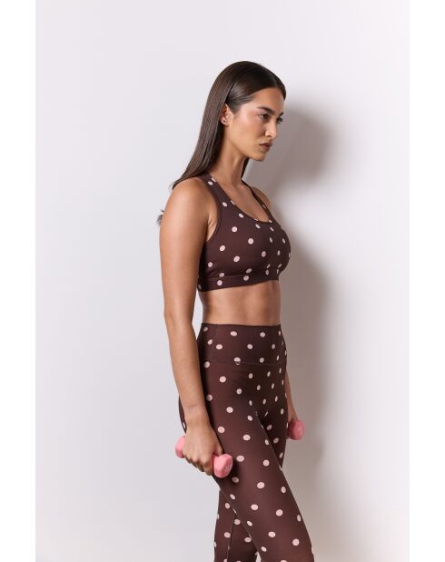 Legging Sofia in Braun/Rosa