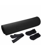 Zwarte yoga- en fitnessbenodigdheden, set van 3