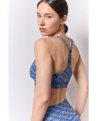 Blauwe legging met bandana
